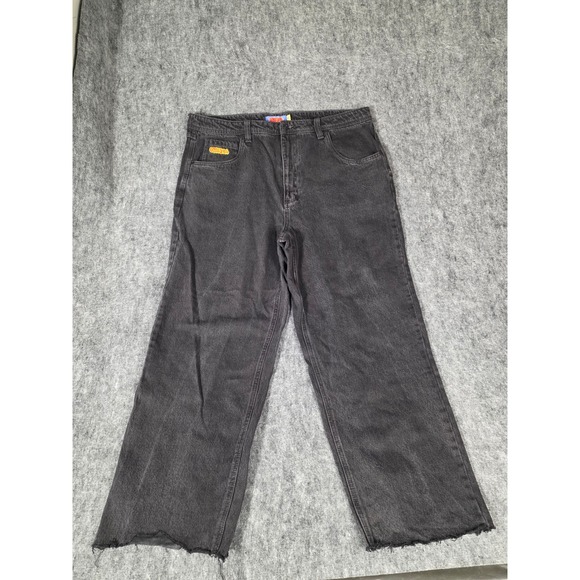 Empyre Other - Zumiez Empyre Relax Skate Jeans Mens Washed Black Baggy Wide Leg Raw Hem Denim